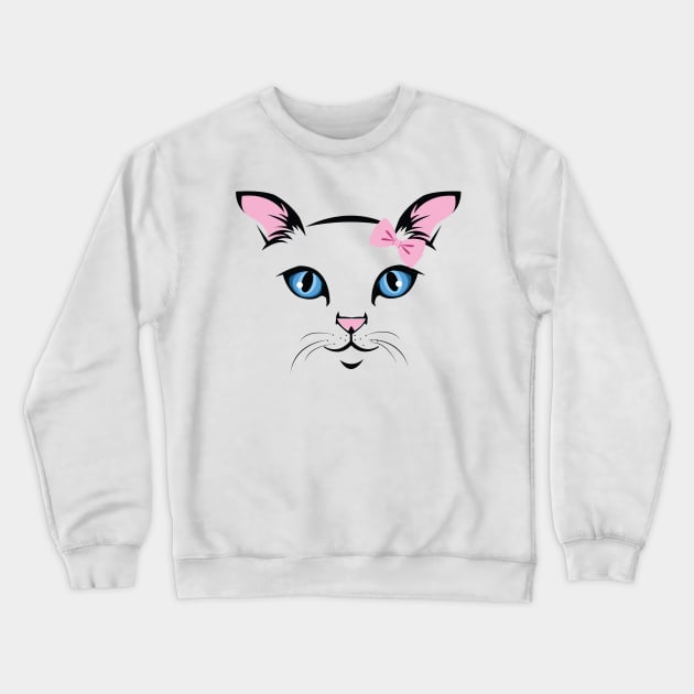 Beautiful Kitty Eyes Crewneck Sweatshirt by CryptoTextile